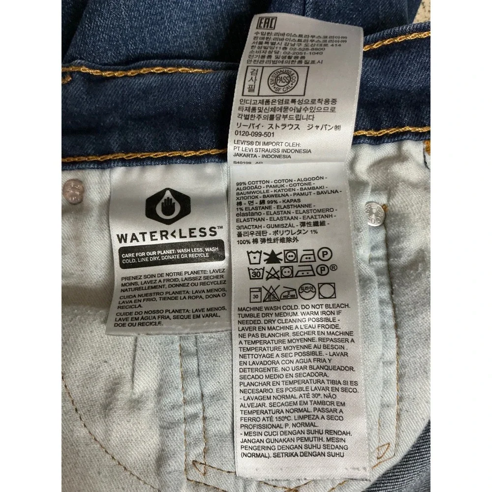 Levis 512 Slim Taper Jeans Mens 32x32 Dark Wash Stretch Denim 28833-0025